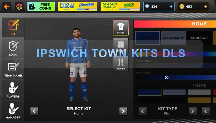 Ipswich Town kits dls