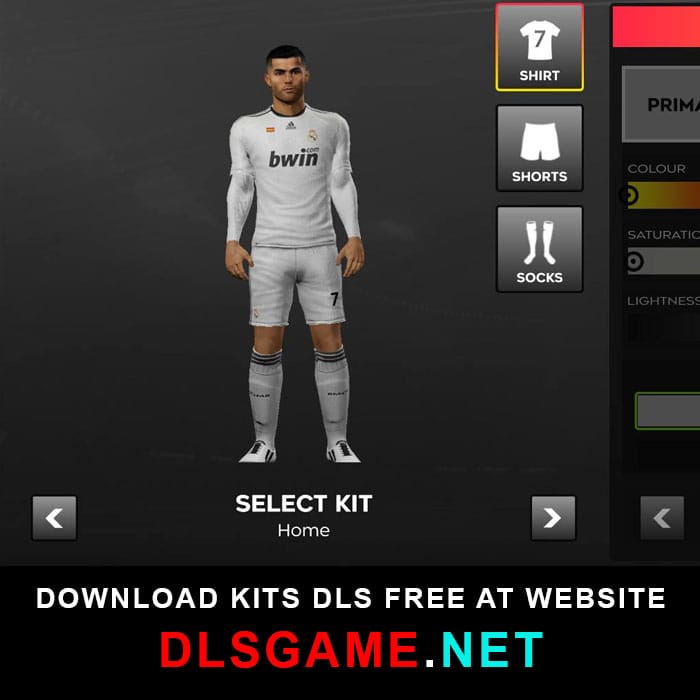 real madrid home kit 2009 10 ingame DLS 26