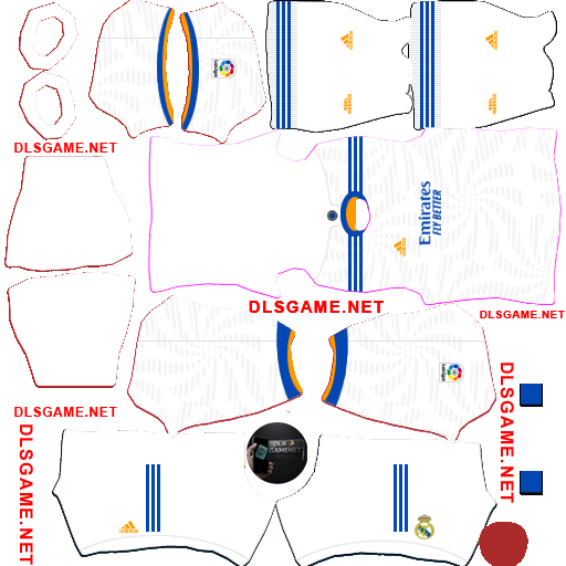 Real Madrid Home Kit 2021 22 DLS 26