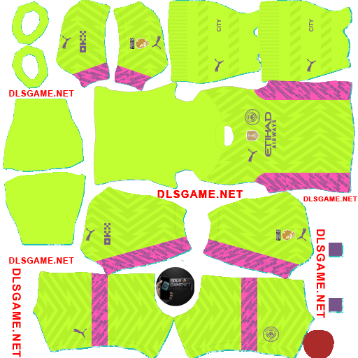 Manchester City GK3 Kit 2023 24 DLS 26