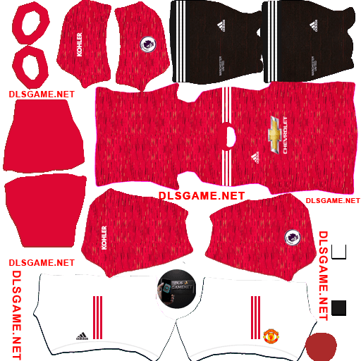 Manchester United Home Kit 2020 21 DLS 26