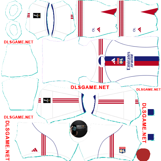 Olympique Lyon Home Kit 2025 26 DLS 26