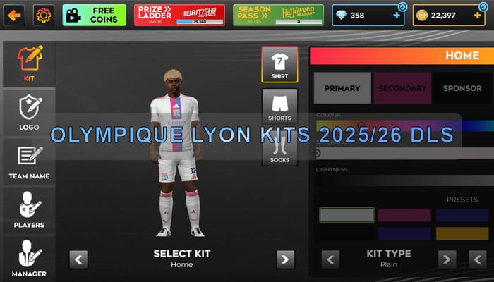 Olympique Lyon Kits 2025/26 DLS
