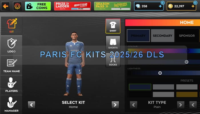 paris fc Kits 2025 26 DLS