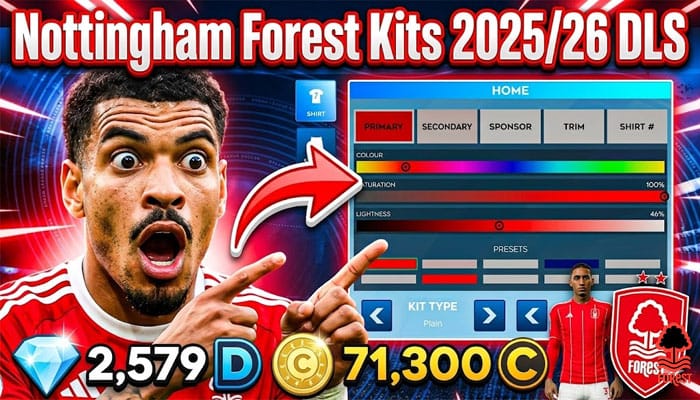Nottingham Forest Kits 2025 26 DLS