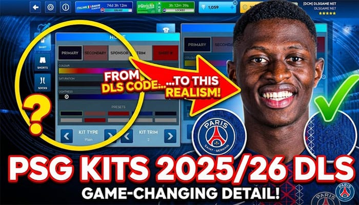 PSG Kits 2025 26 DLS