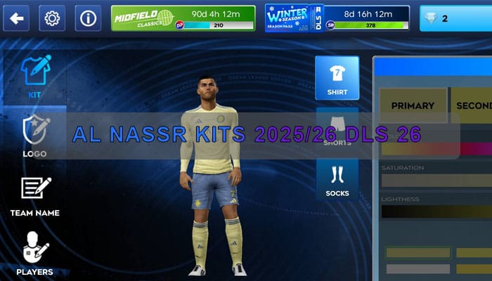 al nassr Kits 2025 26 DLS 26