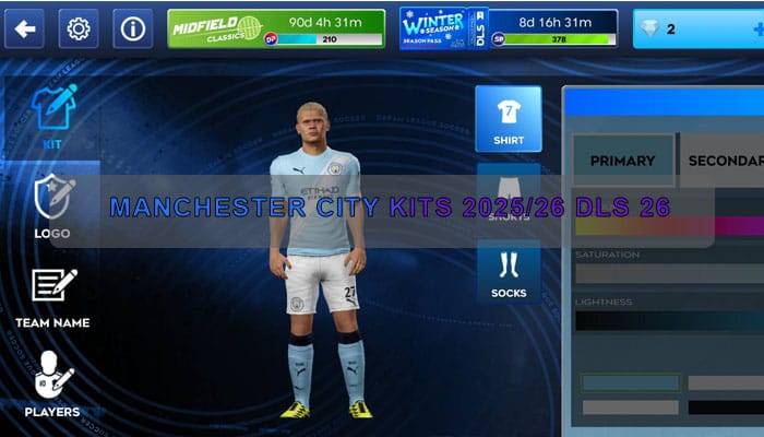 manchester city Kits 2025 26 DLS 26