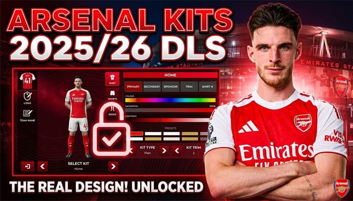 Arsenal kits 2025 26 dls